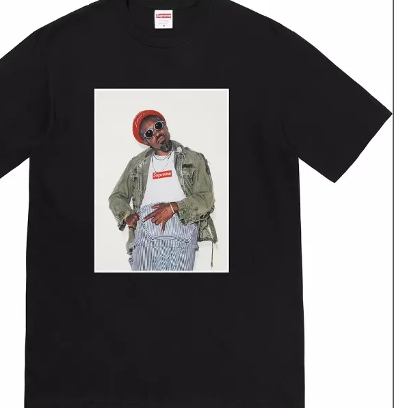 Short Benjamin Andr XL L White 22FW T-shirt é sleeved M Person Tee Photo S Andr and Black é 0731